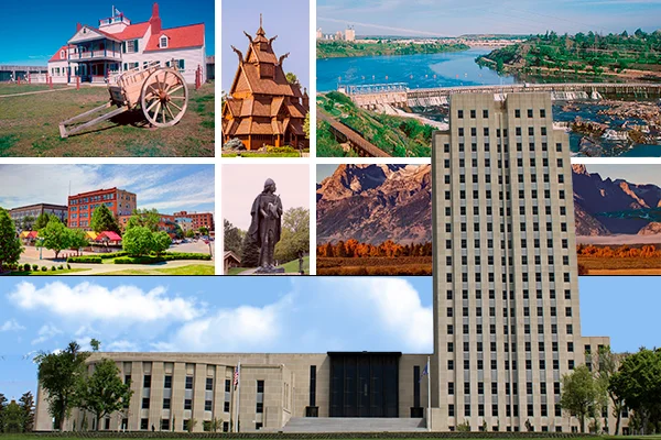 Envíos de cajas, mercancía y documentos de North Dakota Estados Unidos a Colombia y Venezuela