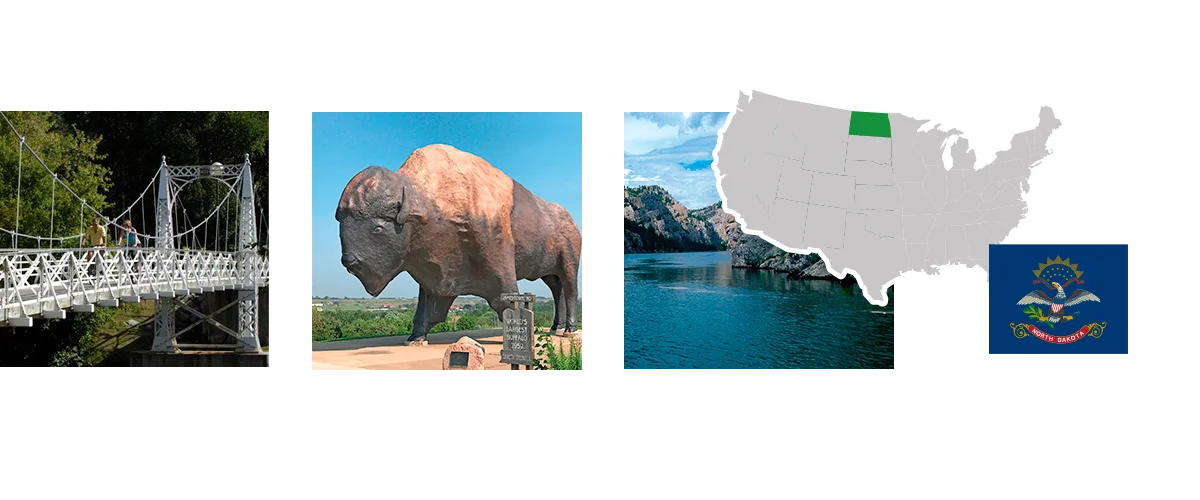 Envíos de cajas, mercancía y documentos de North Dakota Estados Unidos a Colombia y Venezuela